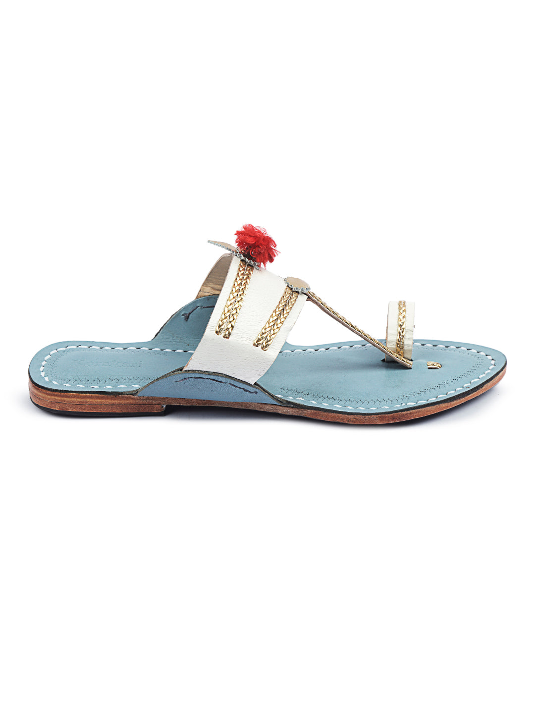 Headturner White - Women's kolhapuri chappal