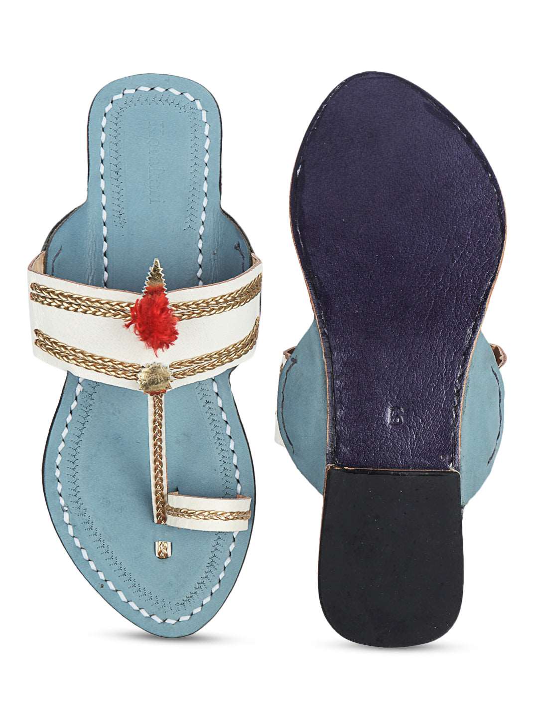 Headturner White - Women's kolhapuri chappal