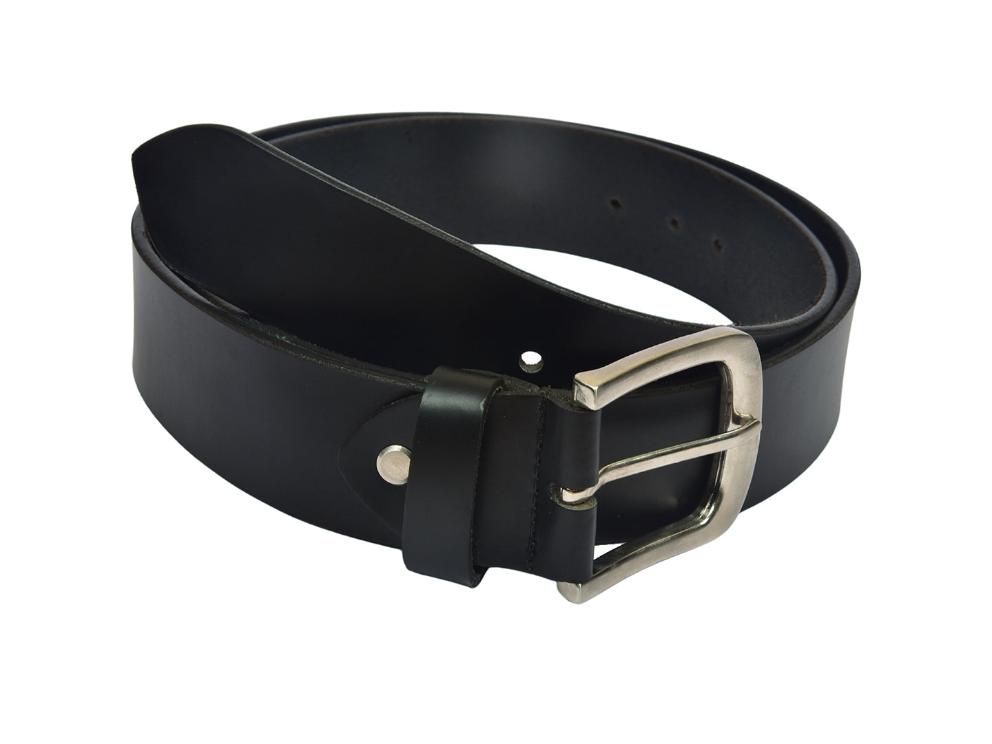 Timeless Elegance: - Handmade Black Leather Belt, Crafted by Skilled Artisans