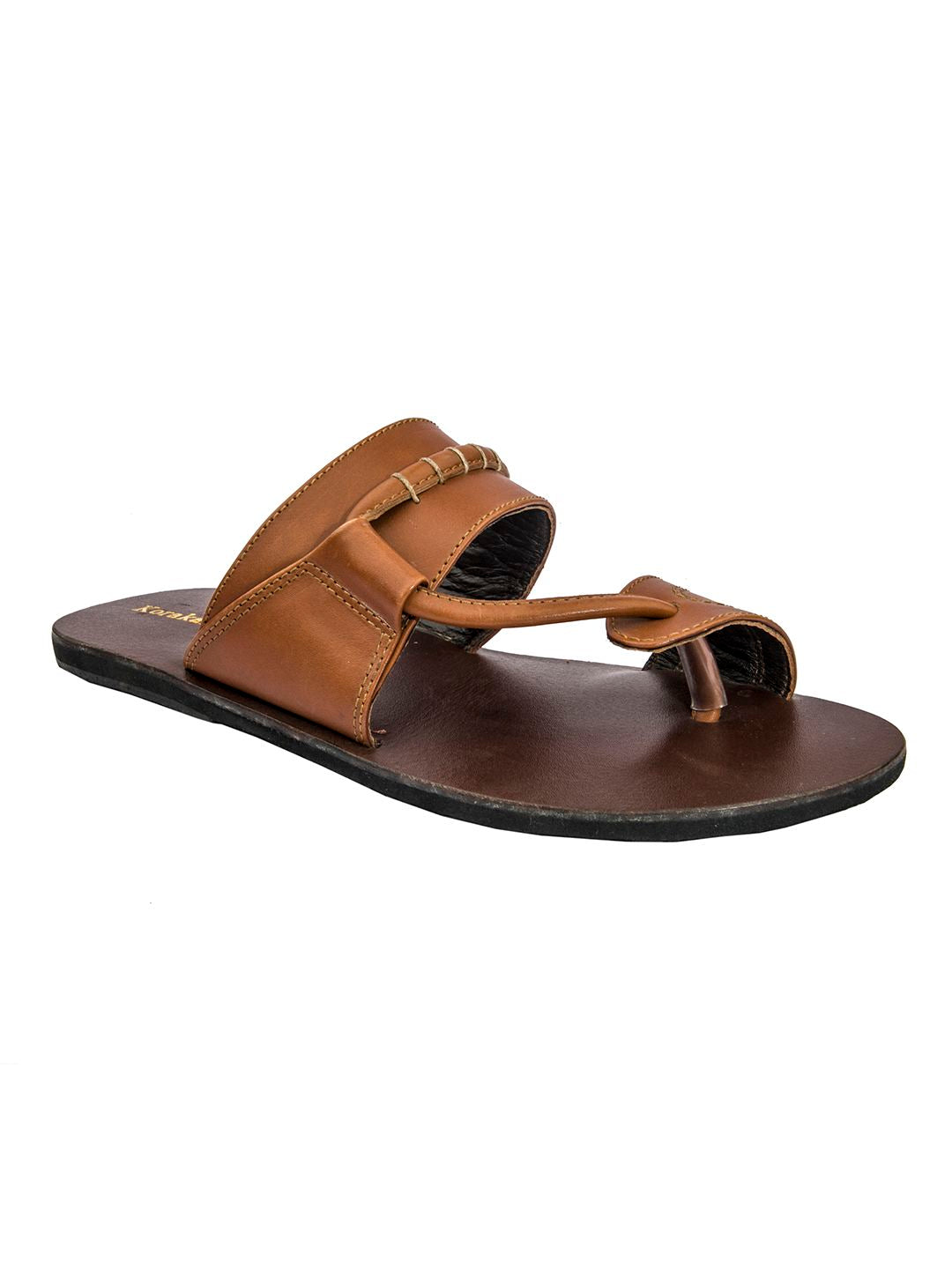 Timeless Style: Handmade Tan and Brown Leather Sandals for Men