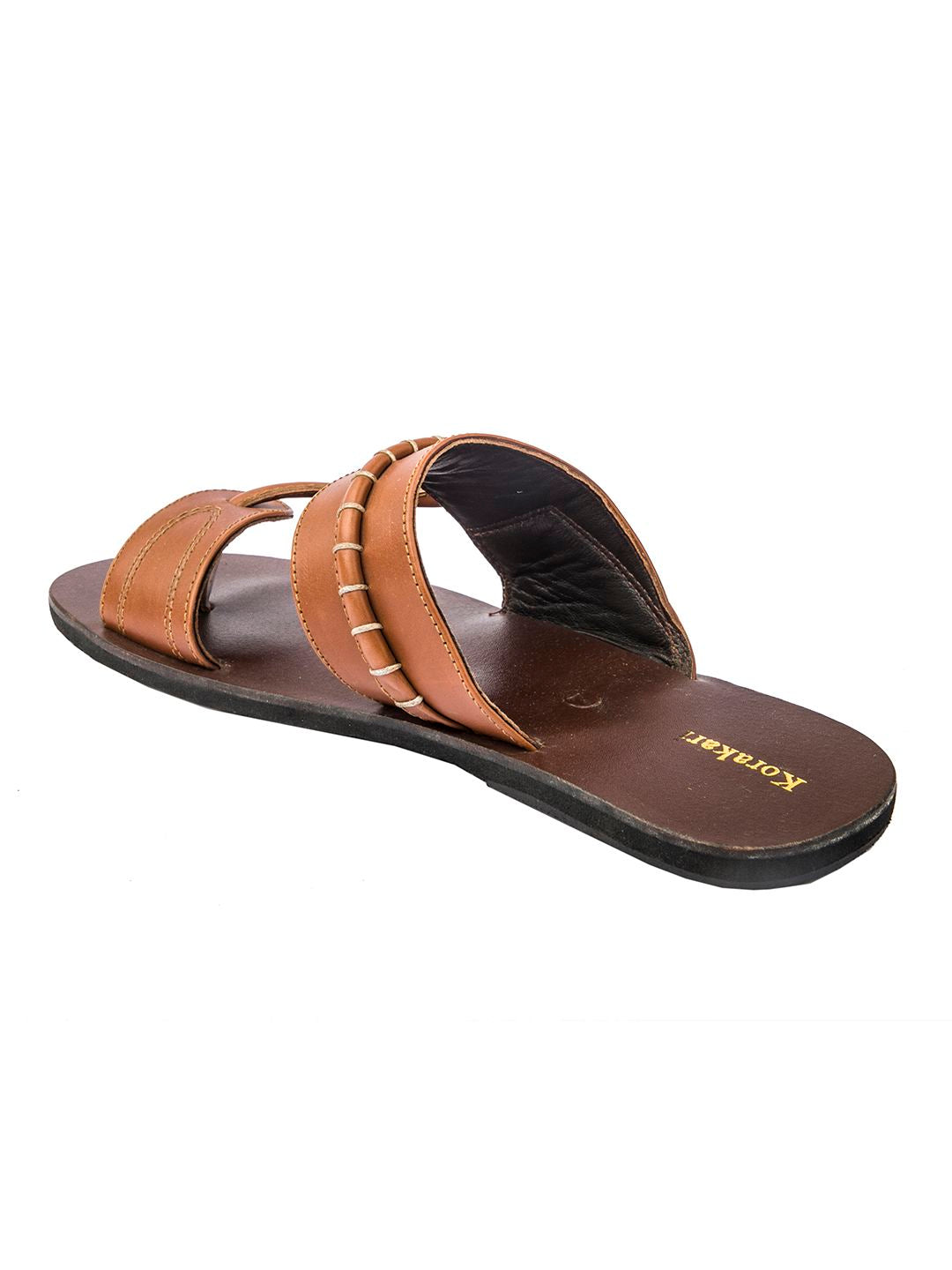 Timeless Style: Handmade Tan and Brown Leather Sandals for Men