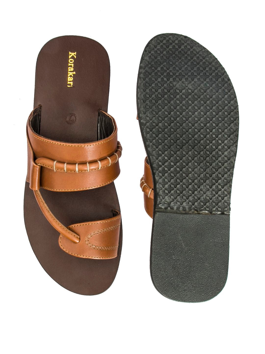 Timeless Style: Handmade Tan and Brown Leather Sandals for Men