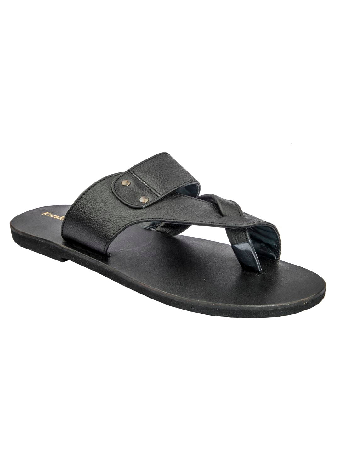 Timeless Sophistication: Handmade Black Leather Sandals for Men