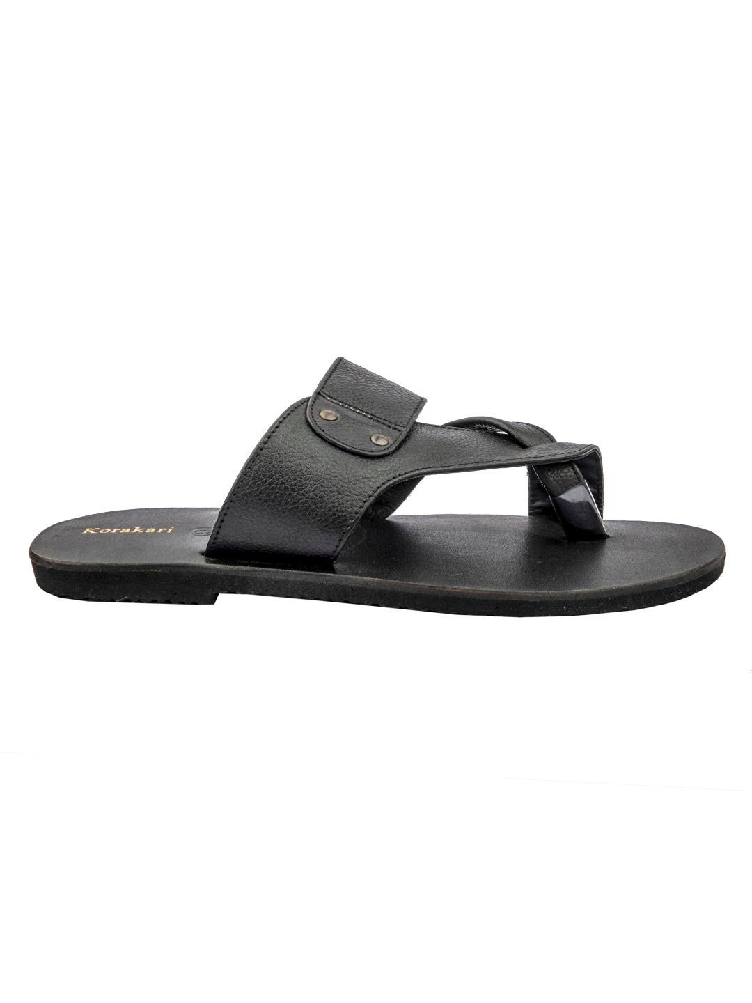 Timeless Sophistication: Handmade Black Leather Sandals for Men