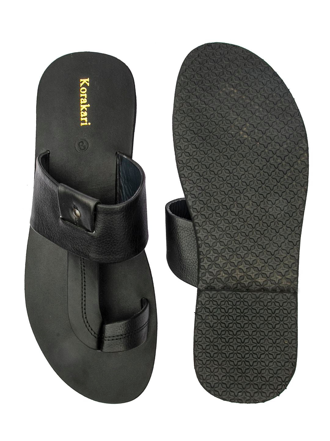 Ultimate Comfort: Handmade Black Leather Sandals for Men