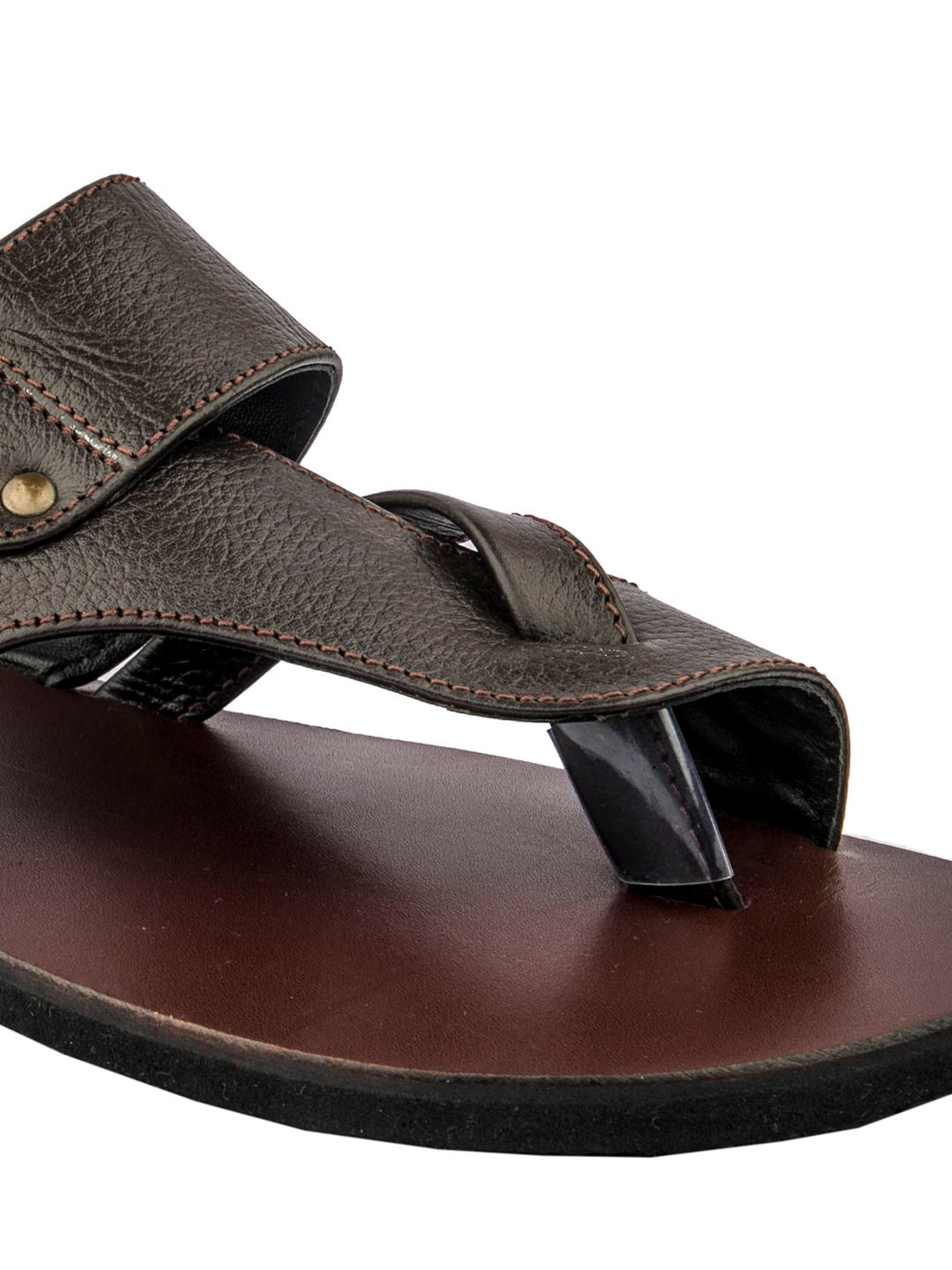 Classic Elegance: Handmade Brown Leather Sandals for Men