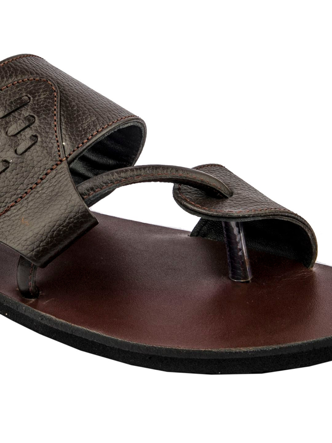 Designer Comfort: Handmade Brown Leather Sandals for Men