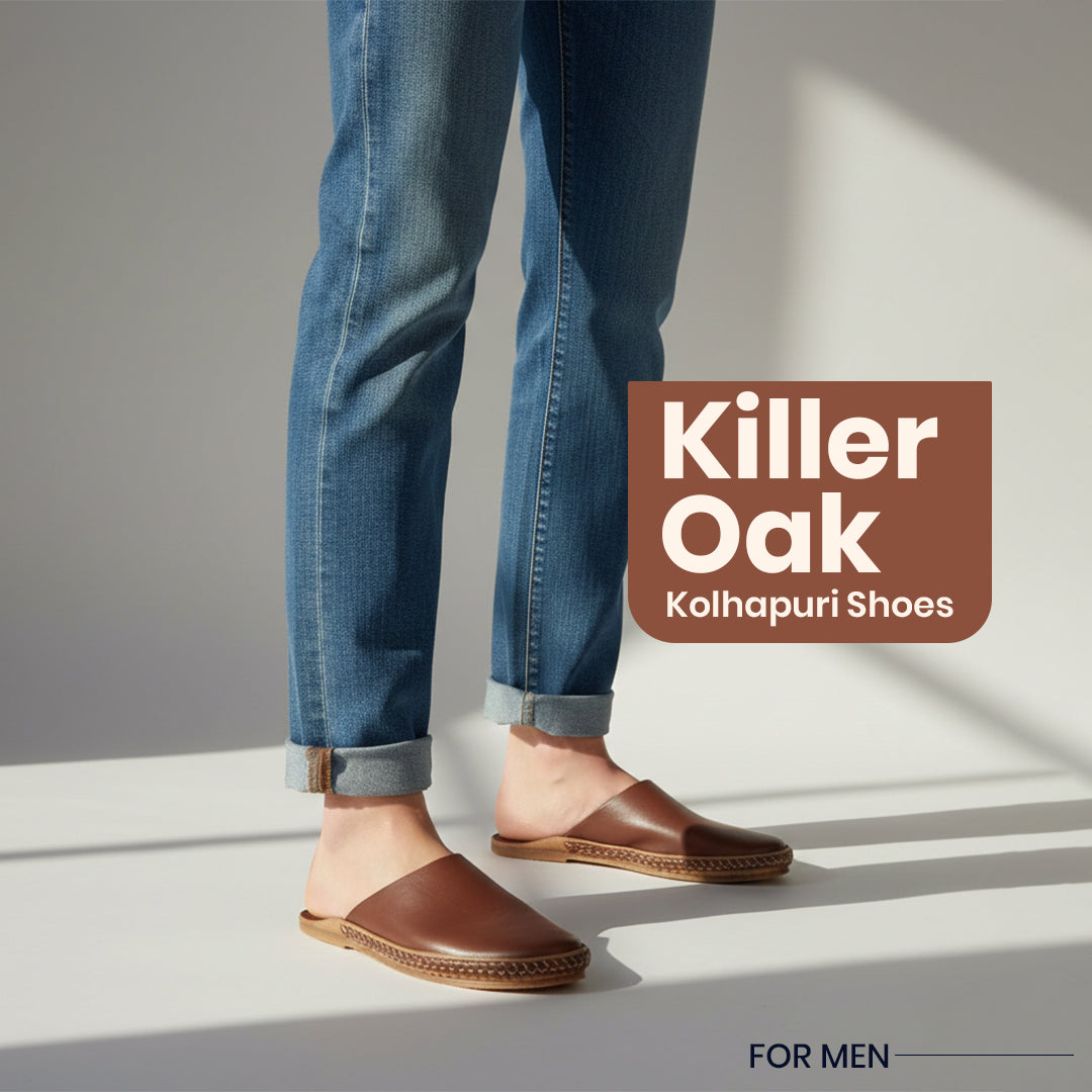 Killer Oak Kolhapuri Bantu Shoes for Men | Kolhapuri Shoes | korakari
