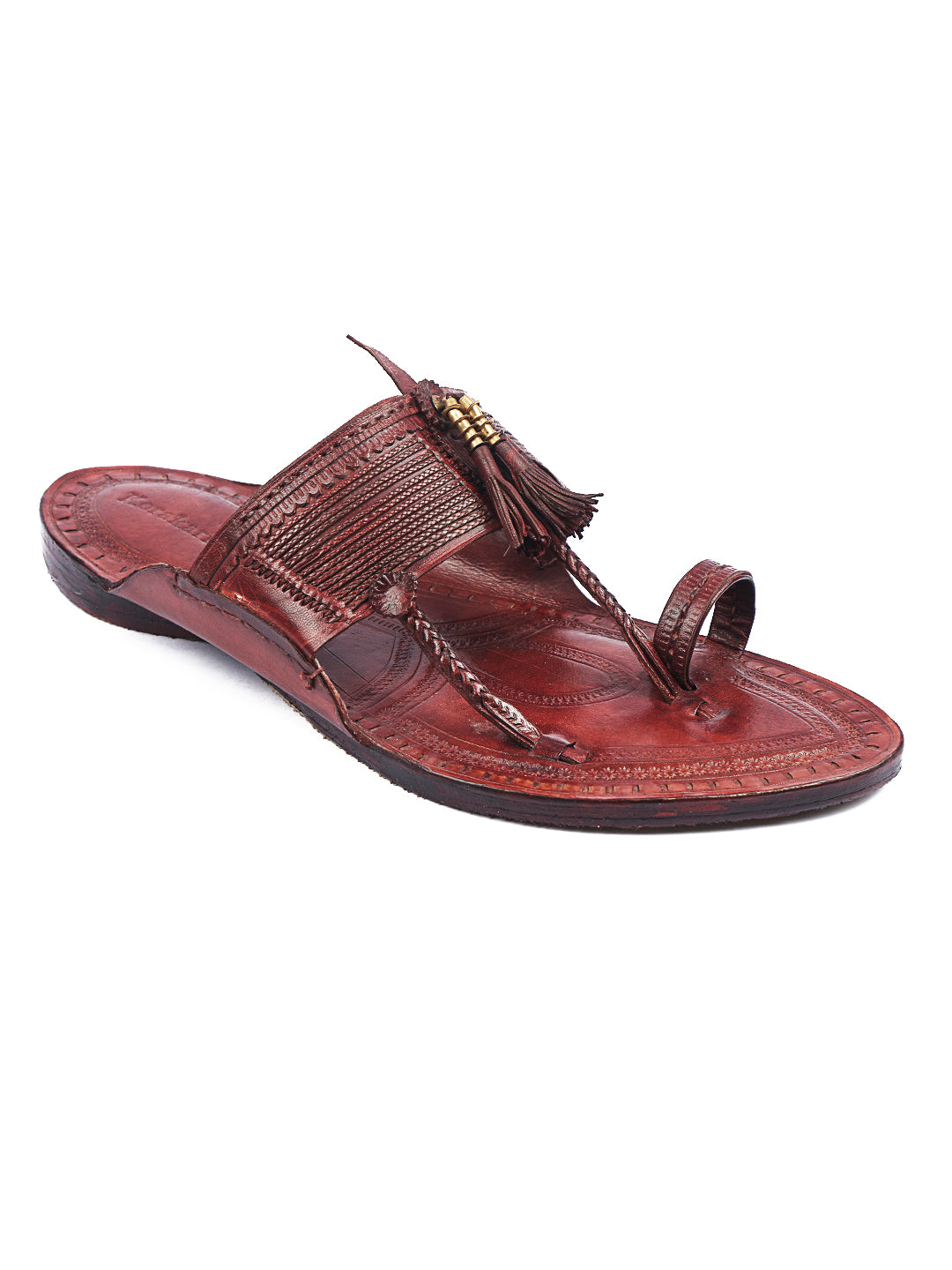 Classic Burgundy Men's Kolhapuri Chappal