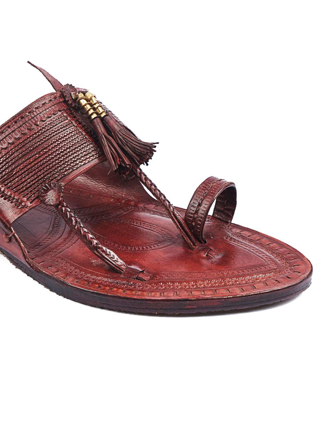 Classic Burgundy Men's Kolhapuri Chappal