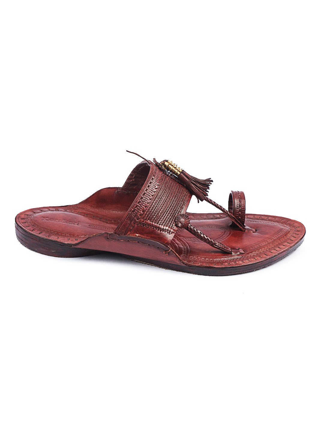 Classic Burgundy Men's Kolhapuri Chappal