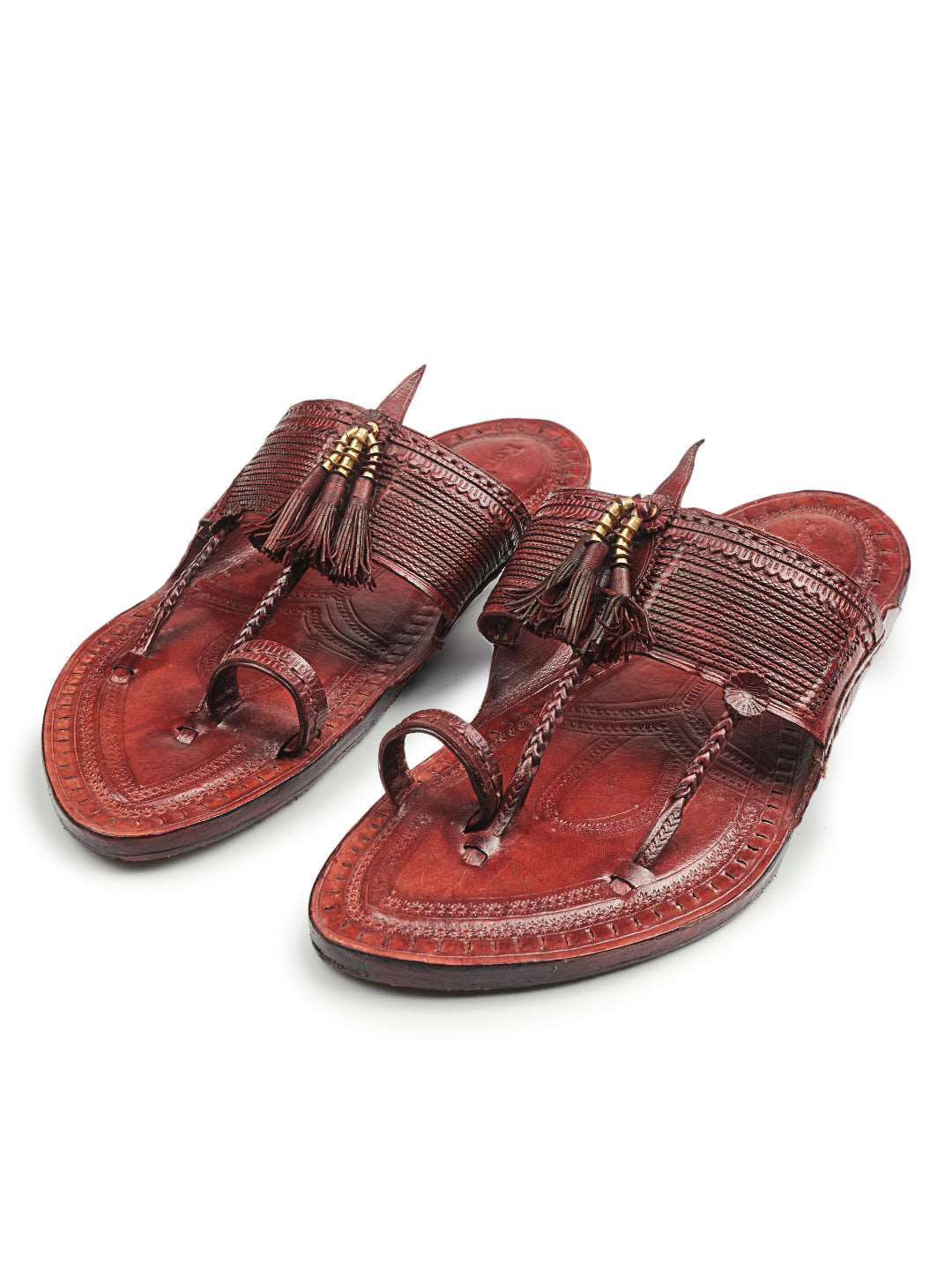 Classic Burgundy Men's Kolhapuri Chappal