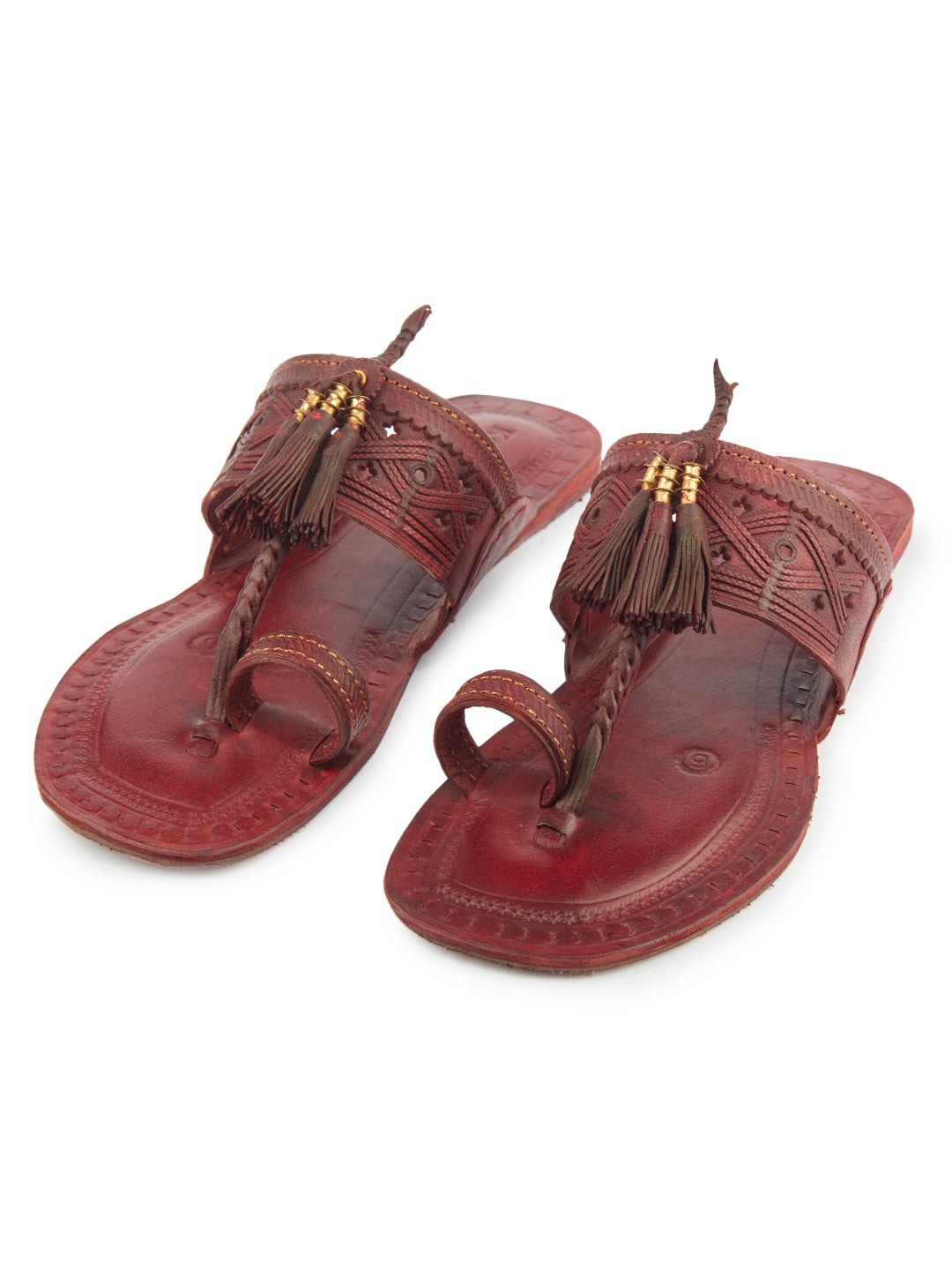 The Burgundy Legacy Kolhapuri Chappal for Women