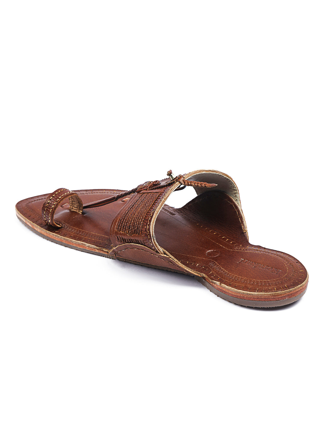 Authentic Tan Kolhapuri Chappal for Men.