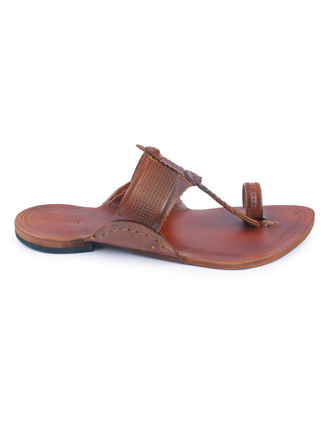 Traditional Tan Men's Kolhapuri Chappal