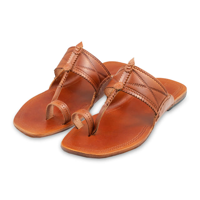 Modern Tan Men's Kolhapuri Chappal