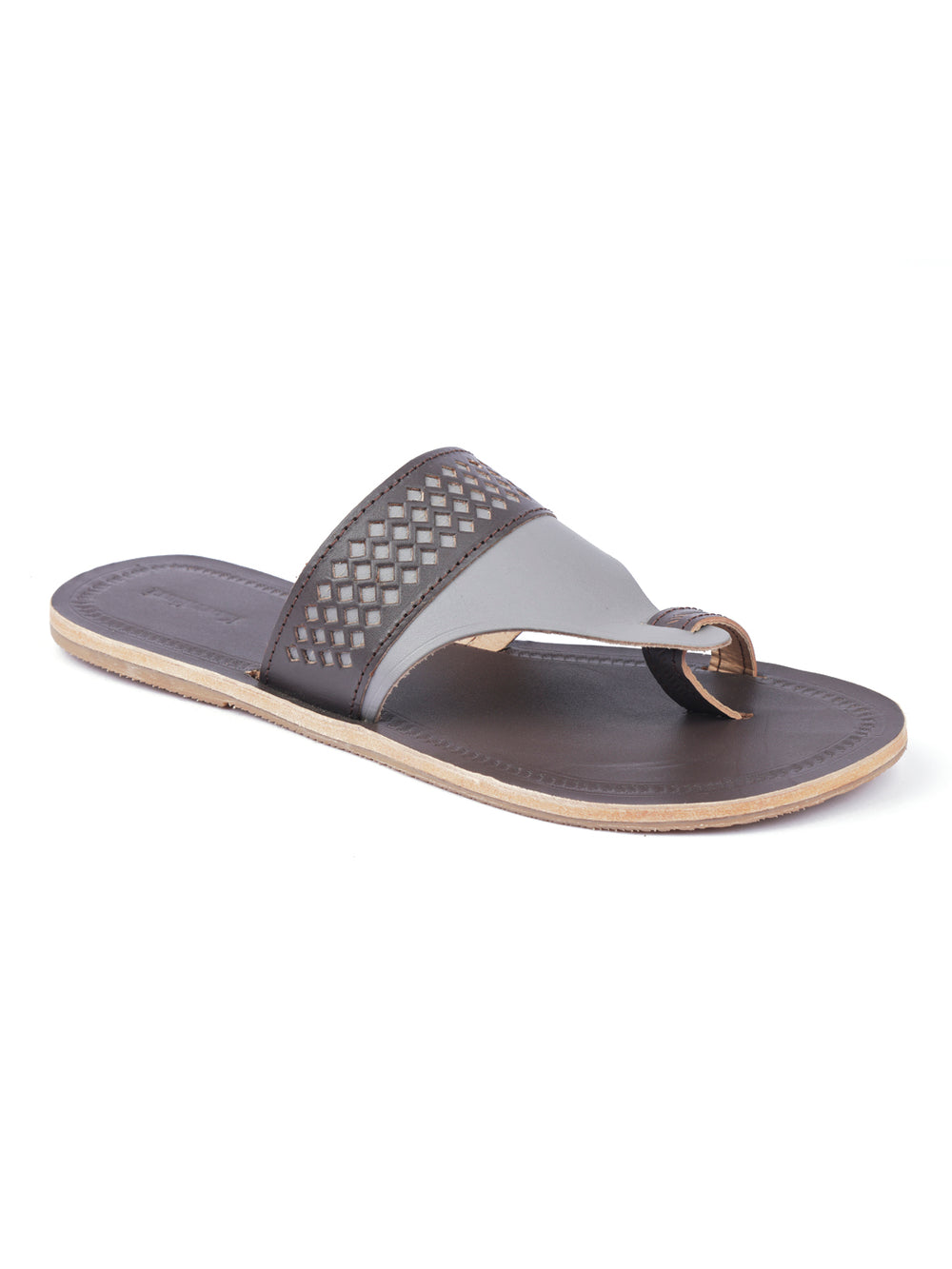 kolhapuri chappal brown