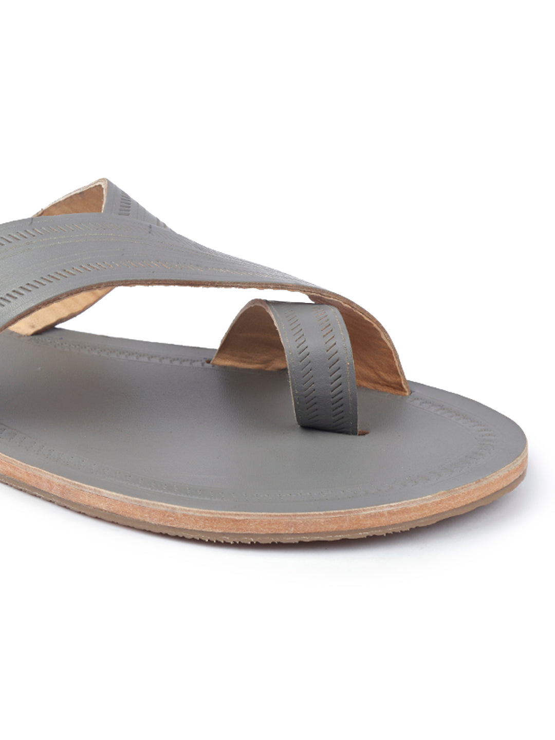 Daily Grey White - Men Kolhapuri Sandal