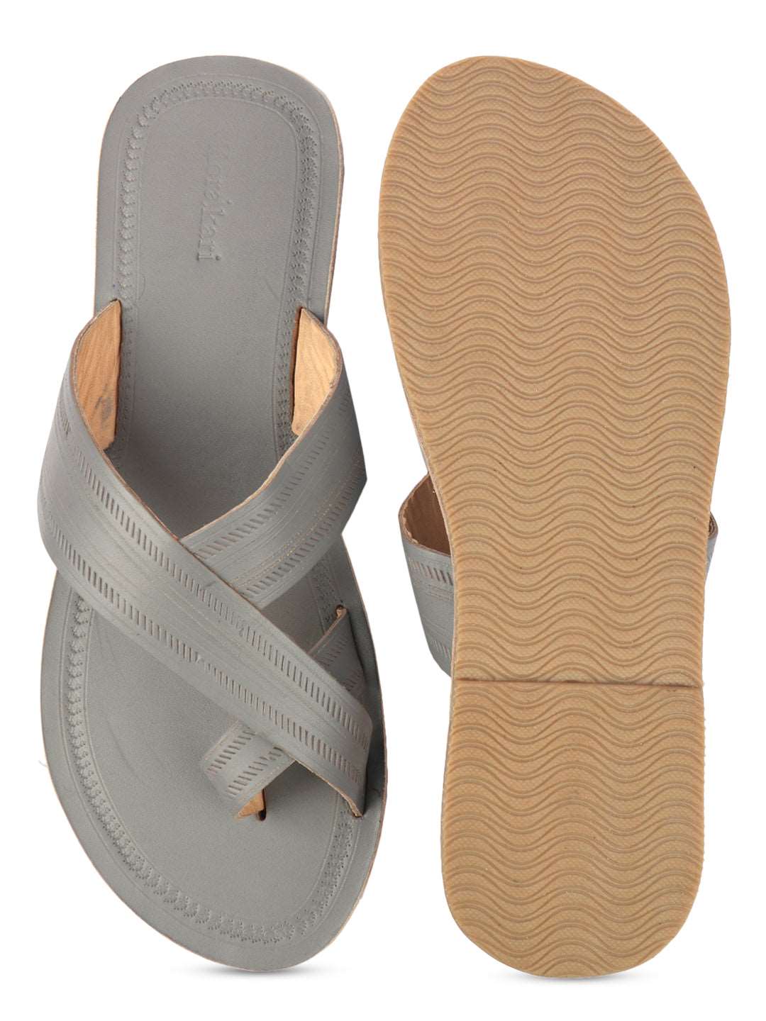 Daily Grey White - Men Kolhapuri Sandal