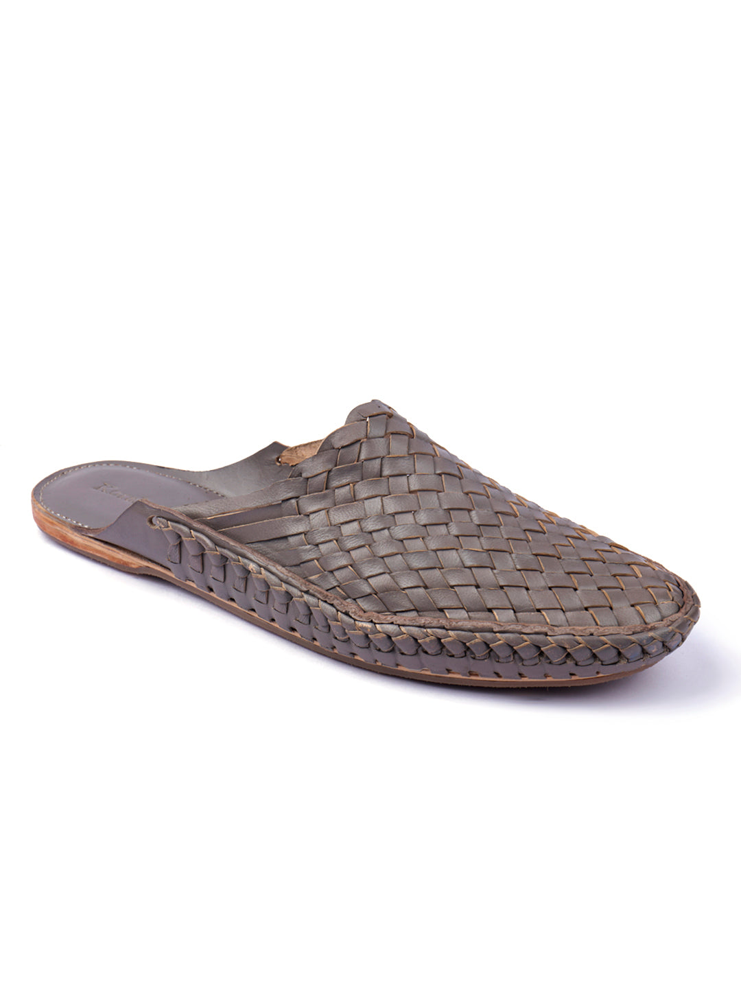 Half Kolhapuri Grey - Kolhapuri Chappal for men