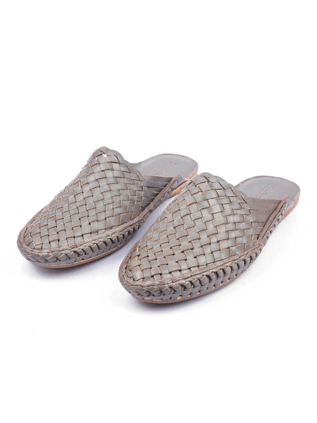 Half Kolhapuri Grey - Kolhapuri Chappal for men