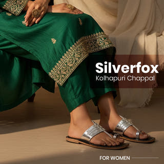Silverfox kolhapuri chappal for women