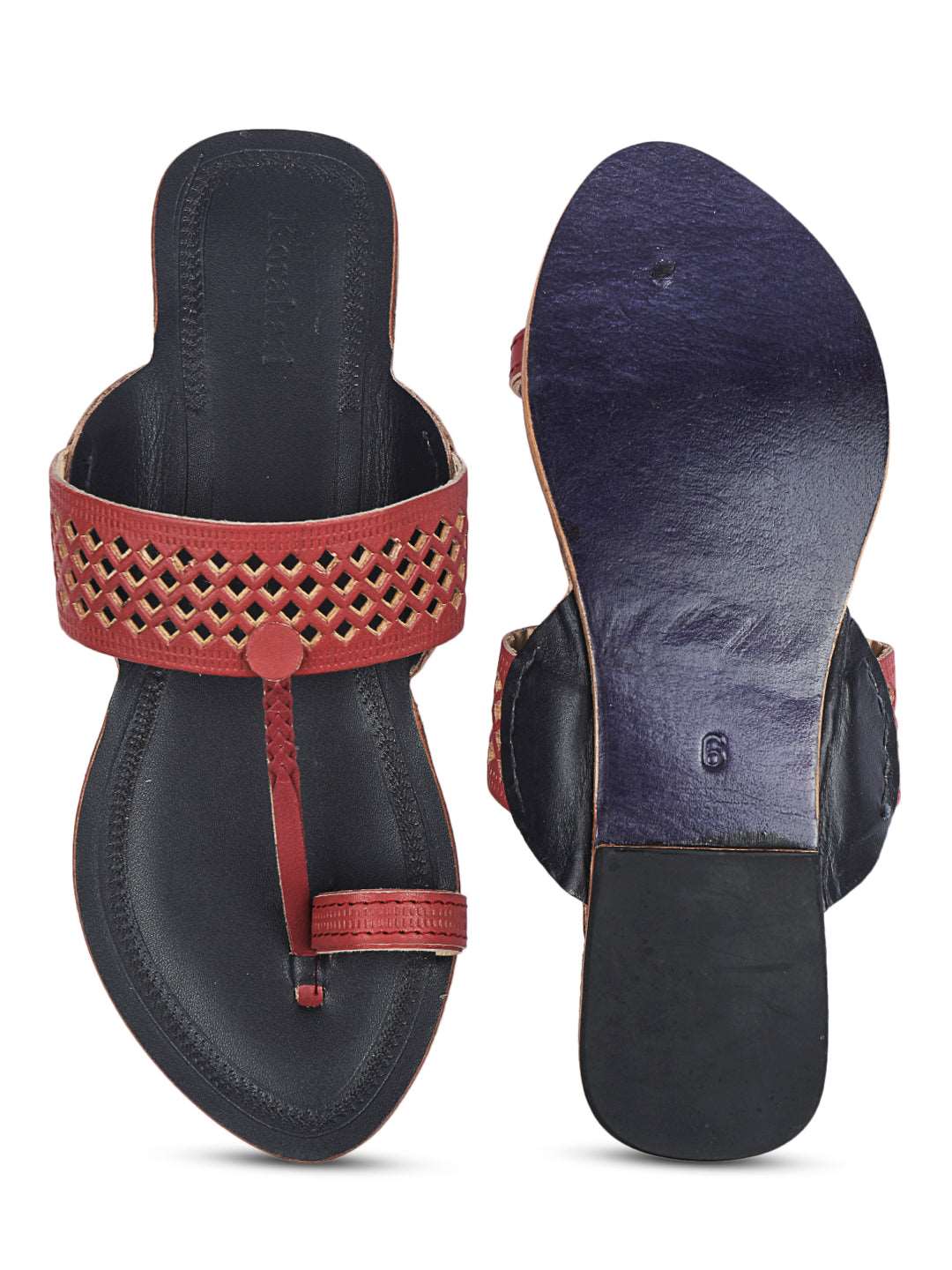 Red & Blue Best Kolhapuri Chappal for Women