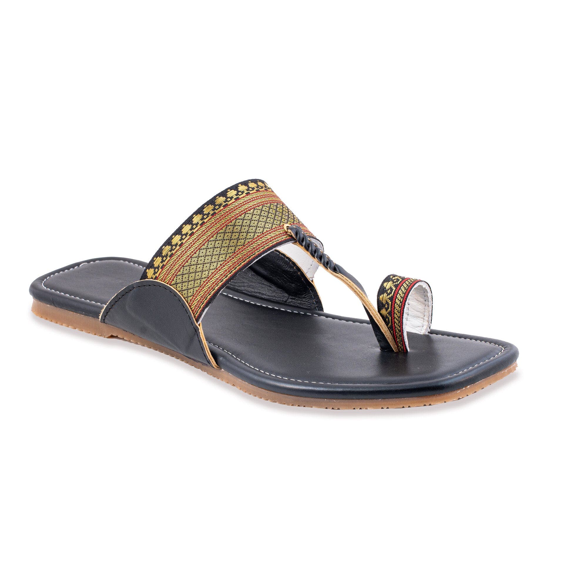 Ebony Black Kolhapuri for Women