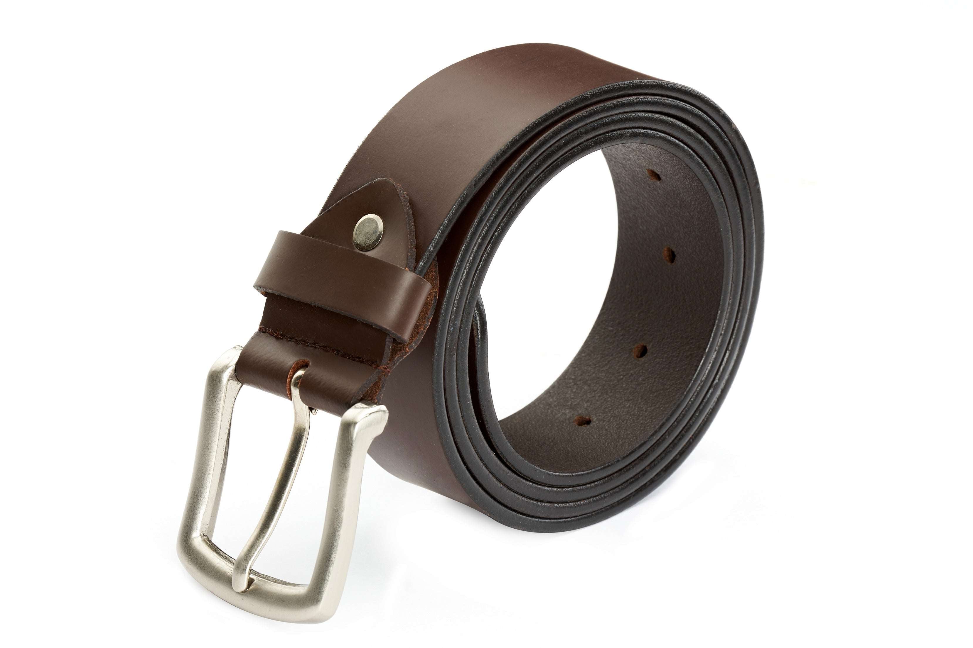 Timeless Craftsmanship:- Handmade Dark Brown Leather Belt, Exquisite and Durable