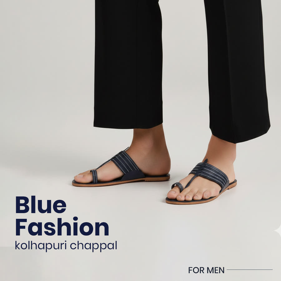 Blue Fashion - Men blue Kolhapuri Chappal