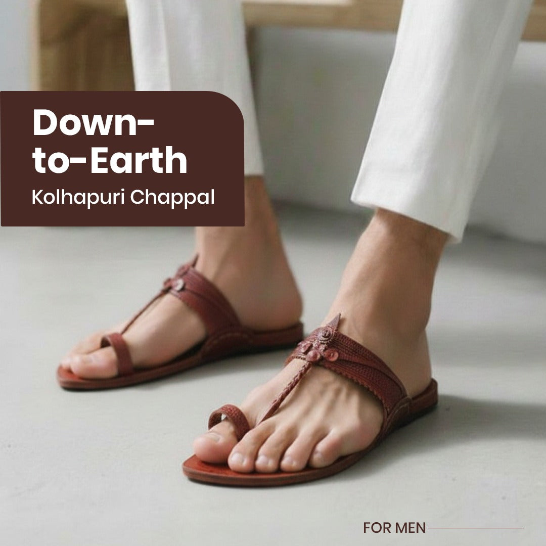 down to earth kolhapuri chappal for men