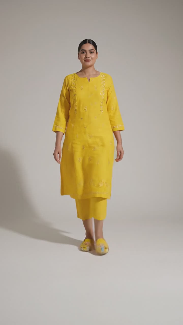 Mogra - Yellow Flat Mule